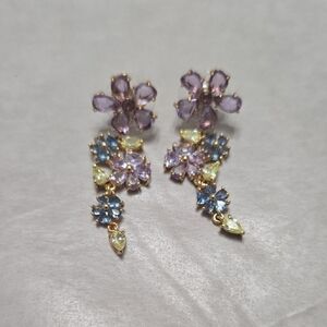Floral Gemstone Earrings